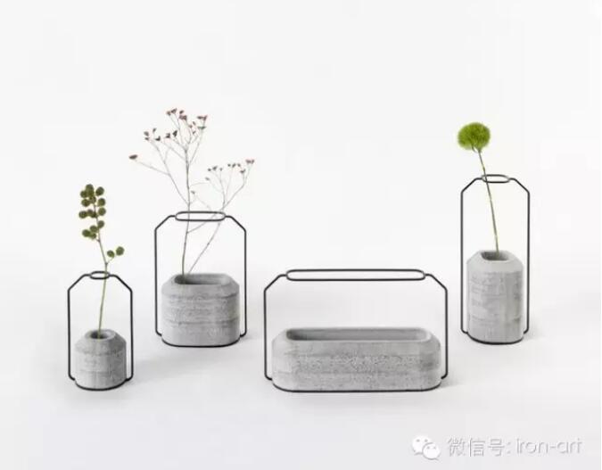 有一种铁艺叫线描花瓶